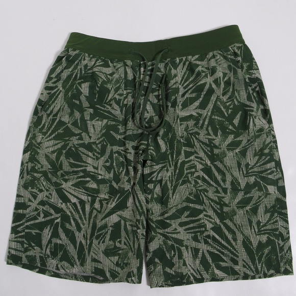 Lululemon T.H.E. Short 9" *Reversible Hot House Loden Green Multi / Grid Lines M - Picture 1 of 12